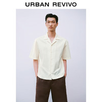 URBAN REVIVO 男士短袖开襟衬衫