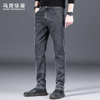  MARK FAIRWHALE/马克华菲 商务休闲 男士牛仔裤 灰色 28