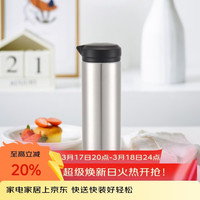 TIGER 虎牌 双层真空不锈钢大容量保温杯MEA-A048商务便携水杯480ML 不锈钢色 480ml