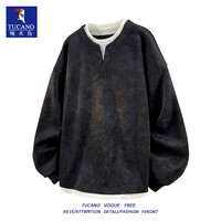 啄木鸟 男士假两件拼接卫衣