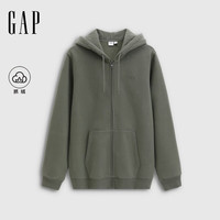 Gap 男士秋季抓绒logo拉链连帽卫衣 788129