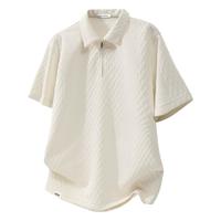  MARK FAIRWHALE/马克华菲 肌理感半拉链 男士Polo衫