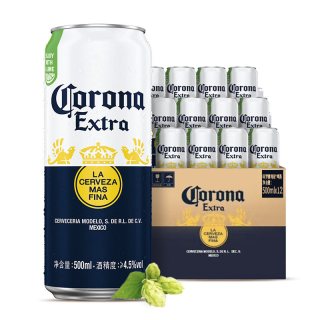 科罗娜 特级啤酒 500ml*12听 整箱墨西哥风味11.3°P百威集团