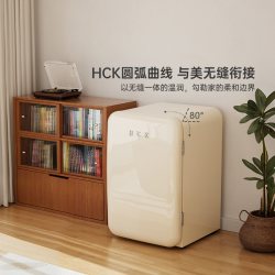 哈士奇 RC-130D-SK 一级能效复古迷你冰箱