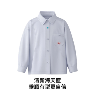  papa/爬爬 抗皱 儿童衬衫 蓝色-长袖 110 cm