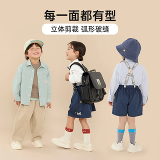  papa/爬爬 抗皱 儿童衬衫 蓝色-长袖 110 cm