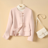 金菊 女士双面呢子大衣 W8562155