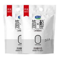 君乐宝 简醇 0蔗糖 100g *20袋*1期  低温酸奶酸牛奶  奶卡