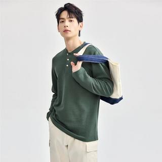  GIORDANO/佐丹奴 华夫格针织 男士长袖T恤