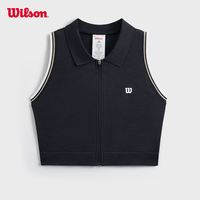 移动端：威尔胜 官方女士SEAMLESS全拉链POLO领健身网球运动背心