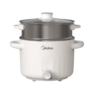 PLUS会员：美的 蒸煮一体 电煮锅 蒸笼 2.6L