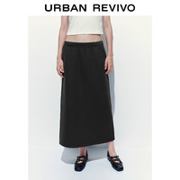 URBAN REVIVO 后开衩 女士半裙