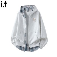 :CHOCOOLATE it 女士拼接格子假两件外套