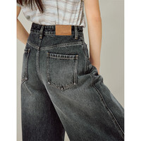  INMAN/茵曼 复古水洗猫须 女士牛仔裤