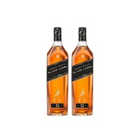 尊尼获加 黑牌黑方苏格兰威士忌700ml*2瓶