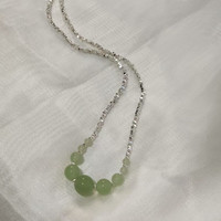 洛梵欣饰 LOVAN 洛梵欣饰 和田玉项链 渐变碎银子