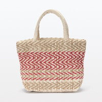 無印良品 MUJI 印度手工织 小型托特包