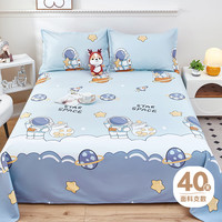 云瑾 纯棉斜纹床单 全棉双人加大床单 200*230cm