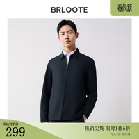 巴鲁特 男士茄克易打理哑光质感低调暗格纹秋季外套男 藏青 XL (180/100A)