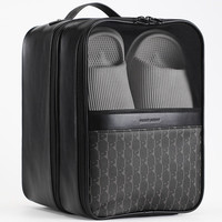 乐活旅行 男士鞋子收纳袋 老花皮革双层鞋包