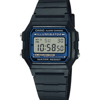 CASIO 运动手表 男士复古 F105W-1A 防水秒表石英腕表