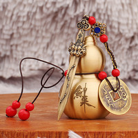 米芒 黄铜剑来葫芦七星剑摆件套装