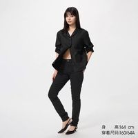 优衣库 女装高弹力紧身牛仔裤/水洗产品484430