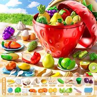 水果切切乐玩具幼儿可啃咬仿真蔬菜厨房过家家宝宝儿童礼物益智大