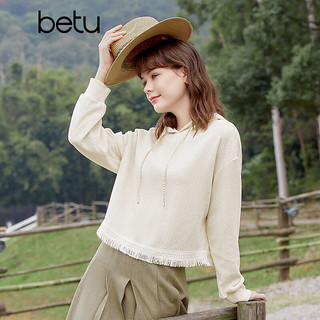  Betu/百图 复古减龄流苏 女士卫衣 M