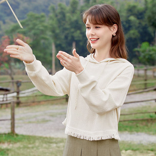  Betu/百图 复古减龄流苏 女士卫衣 M