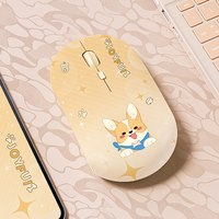 88VIP：惠普 无线2.4鼠标静音笔记本电脑办公女生可爱大黄定制