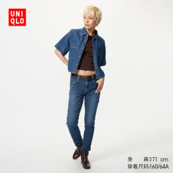 优衣库 高弹力 女士牛仔裤