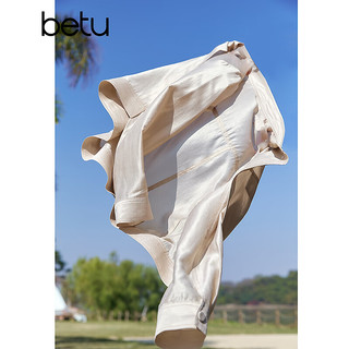  Betu/百图 宽松百搭 女士短外套 卡其色 M