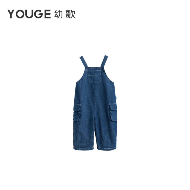 幼歌 婴幼儿秋季新款宽松软牛仔背带裤