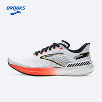 BROOKS 跑步鞋男运动缓震透气竞速支撑专业马拉松跑鞋Hyperion旋风 白色/火红珊瑚/桔红 44