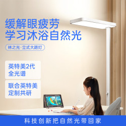 月影家居 月影海之光紫光大路灯全光谱台灯护眼学习儿童阅读立式落地护眼灯 Air版80W