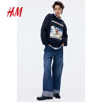 H&M 复古做旧美式米奇印花 女士卫衣 XS 155/80 XS