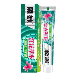 黑妹 清新口气 红花草本水晶牙膏