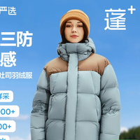 网易严选 90%鲜绒热吐司Pro三防超蓬零压加厚连帽羽绒服外套  烨珊蓝-连帽拼色 L
