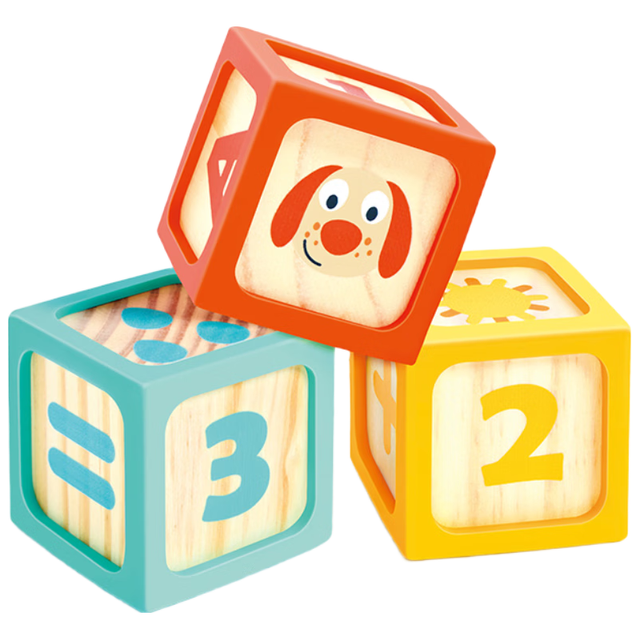 Hape 大颗粒硅胶 儿童积木玩具3粒