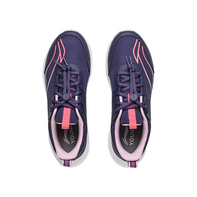 PLUS会员：李宁 透气男女童运动鞋 轻弹缓震跑步鞋 深霁暮蓝