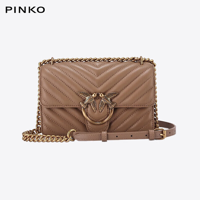 PINKO 女包羊皮绗缝链条燕子包 100057024952