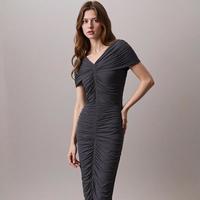 GIORGIO ARMANI 女士百褶紧身塑性露肩短款连衣裙