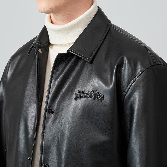 与狼共舞 男装皮衣机车服夹克外套