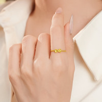  老庙黄金 女士戒指