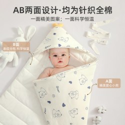 朵萌儿 包被新生儿婴儿春秋纯棉秋冬加厚外出厚款抱被宝宝一体包裹被四季