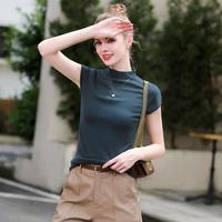 Sanpowa 春 女士打底衫 羊毛半高领针织T恤