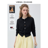 VEGA CHANG 韩系 女士羊毛针织衫 醇利黑