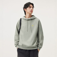 gxgjeans 真五折！美式趣味印花宽松时尚连帽卫衣套头衫 灰绿