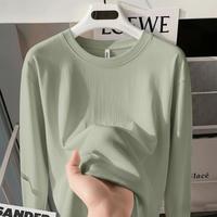 爱肯 男士T恤 纯棉圆领宽松长袖打底衫